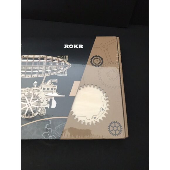 Robotime ROKR 3D Puzzle Wooden Air Vehicle Mechanical Gears LK702 Steam Punk - Picture 4 of 8